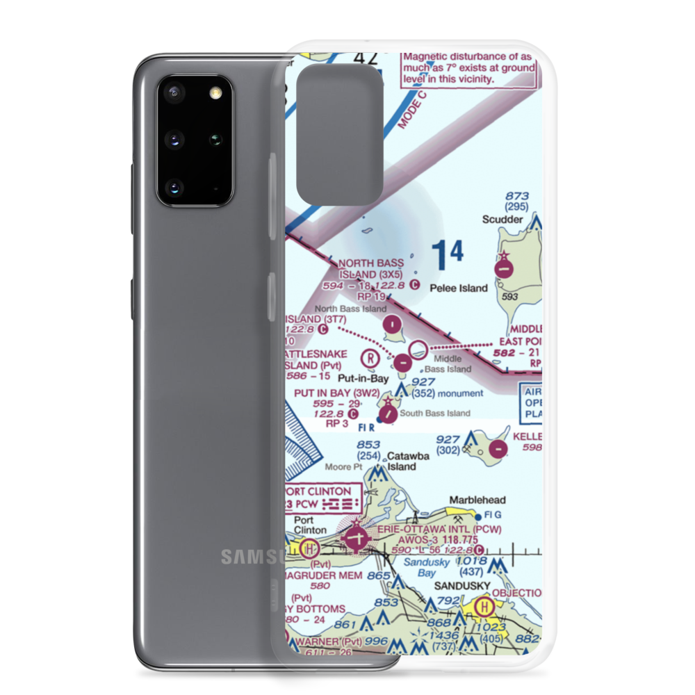 Middle Bass-East Point Airport (3W9) VFR Sectional Samsung Case Samsung Galaxy S20 Plus model shown