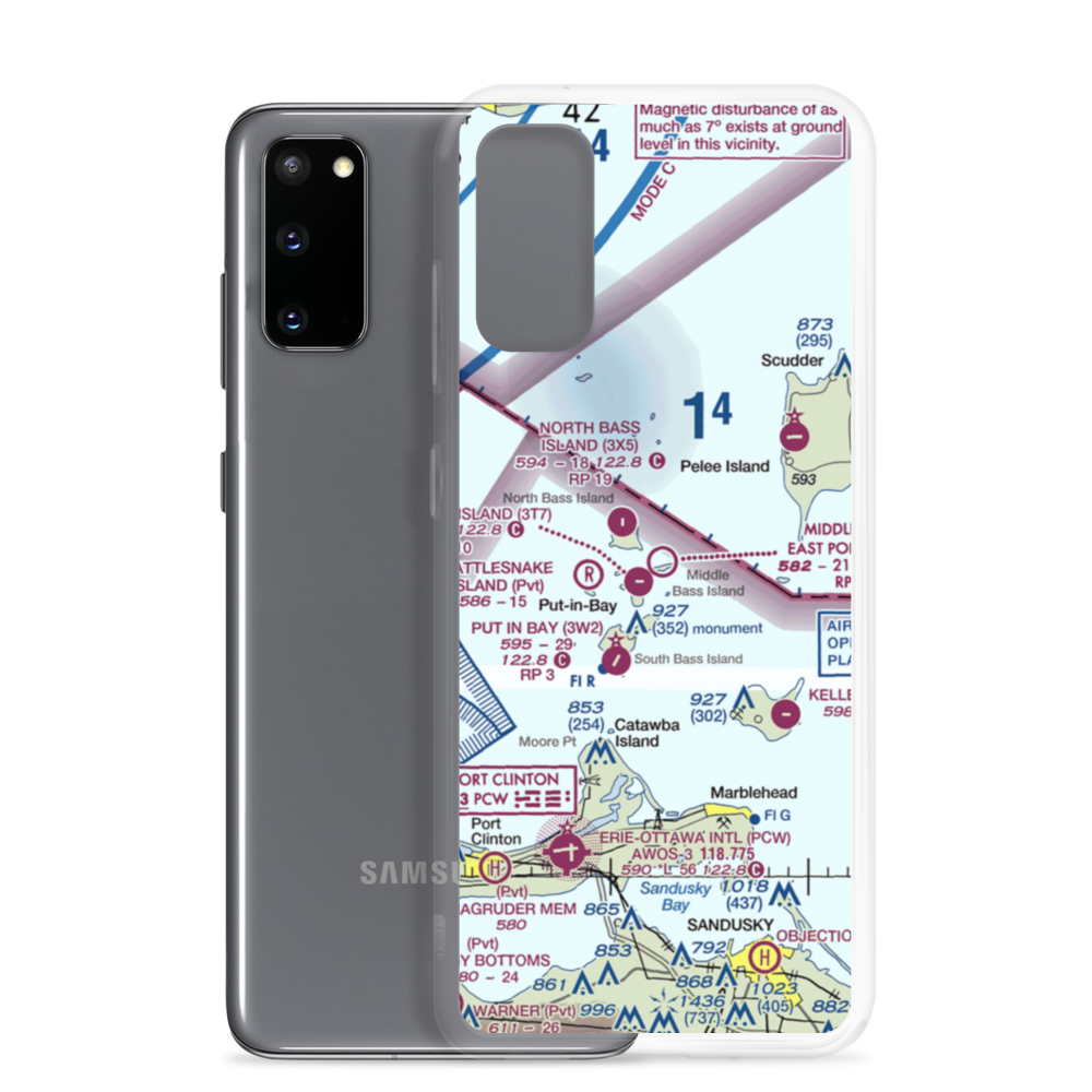 Middle Bass-East Point Airport (3W9) VFR Sectional Samsung Case Samsung Galaxy S20 model shown