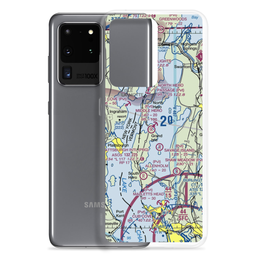 Middle Hero Seaplane Base (29VT) VFR Sectional Samsung Case Samsung Galaxy S20 Ultra model shown
