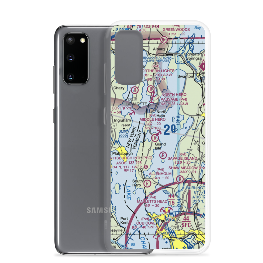 Middle Hero Seaplane Base (29VT) VFR Sectional Samsung Case Samsung Galaxy S20 model shown
