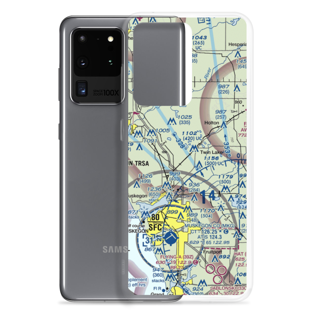 Midget Airport (MI86) VFR Sectional Samsung Case Samsung Galaxy S20 Ultra model shown