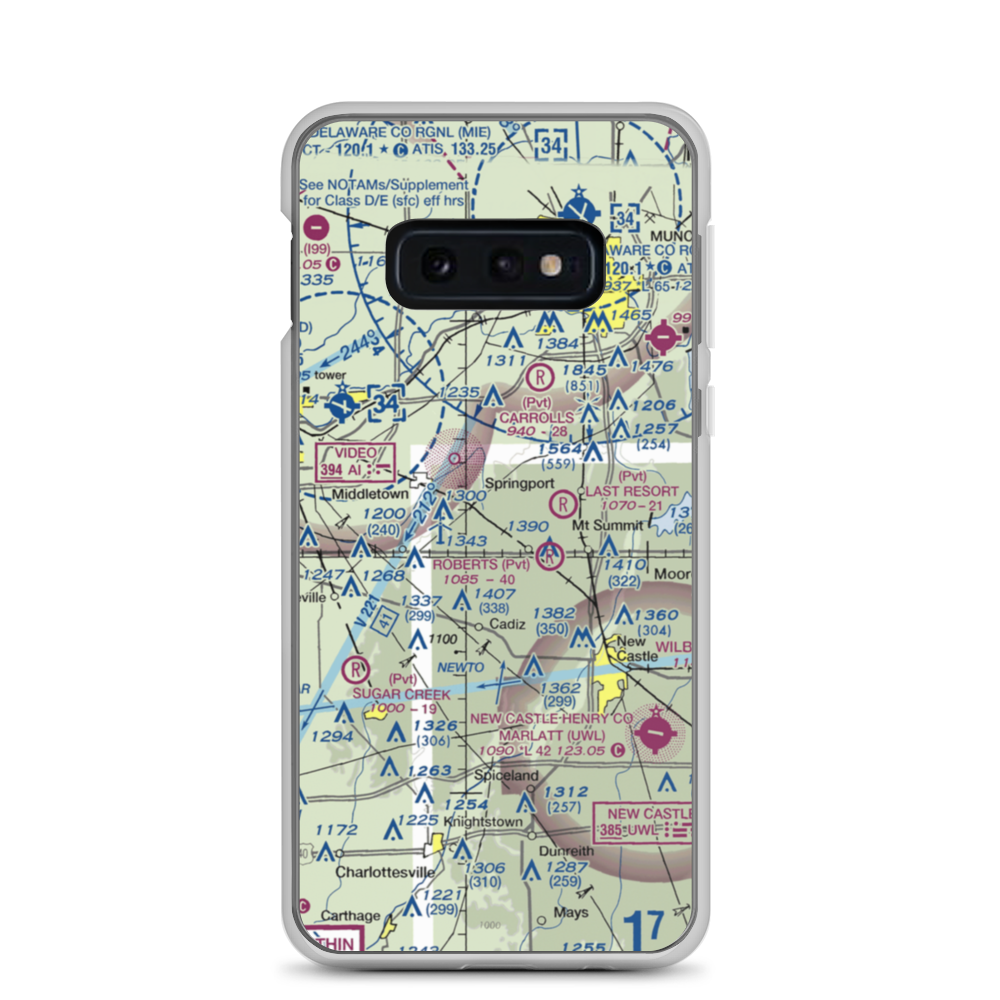 Midkiff Airport (2IN5) VFR Sectional Samsung Case Samsung Galaxy S10e model shown