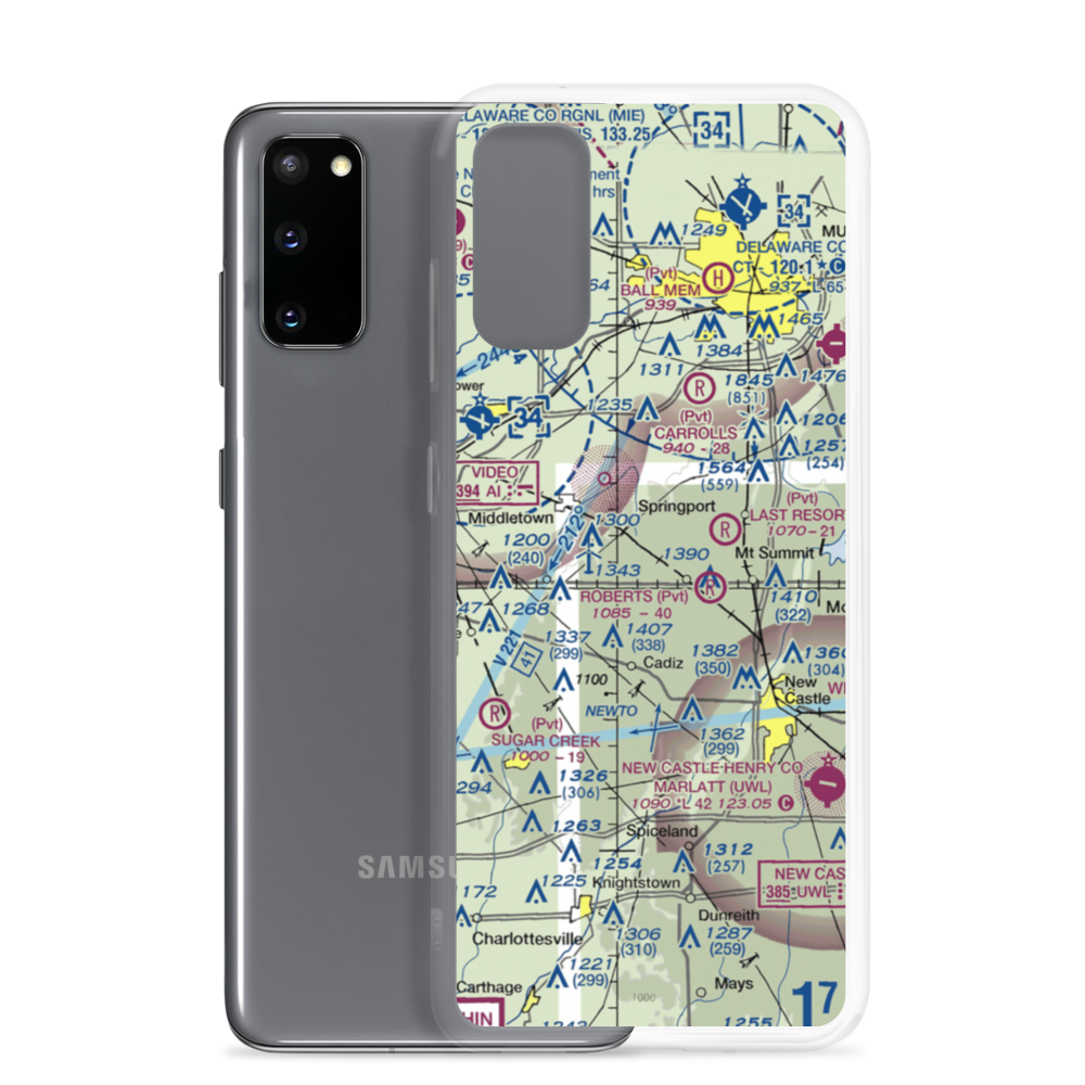 Midkiff Airport (2IN5) VFR Sectional Samsung Case Samsung Galaxy S20 model shown