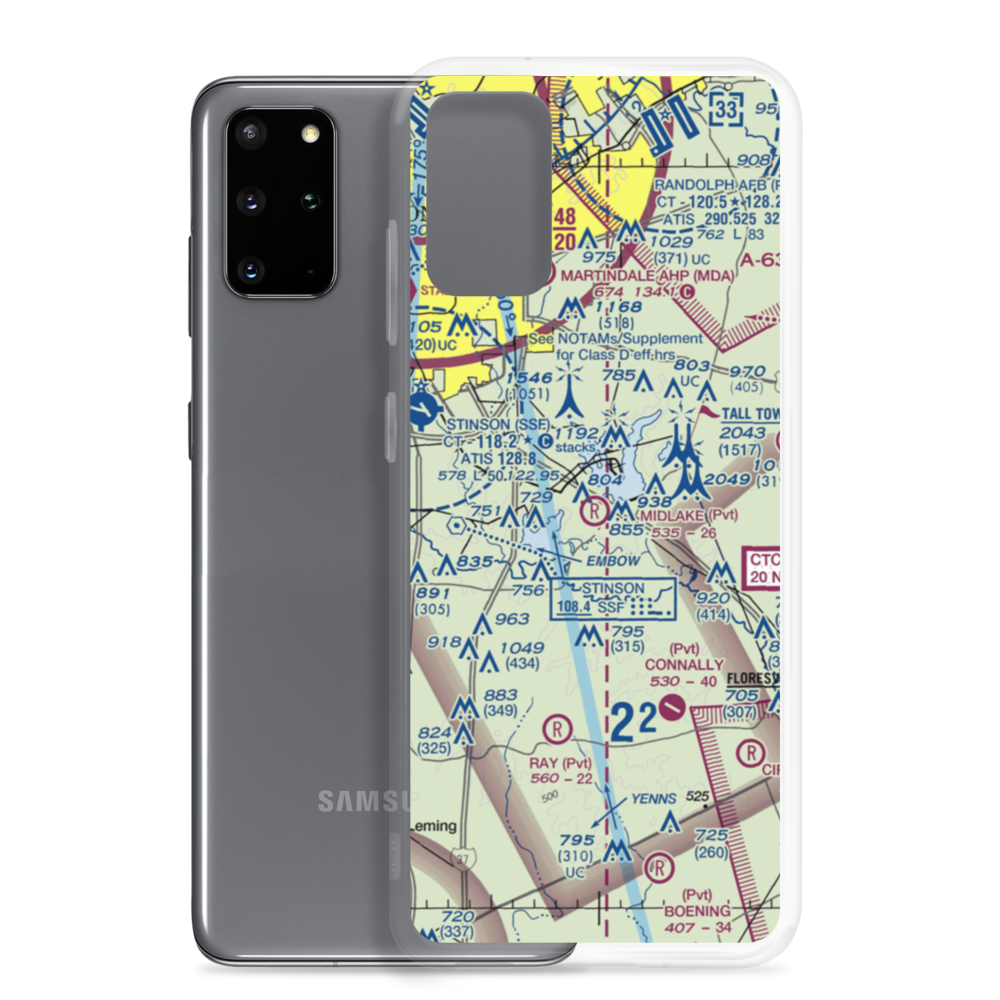 Midlake Airport (28TE) VFR Sectional Samsung Case Samsung Galaxy S20 Plus model shown