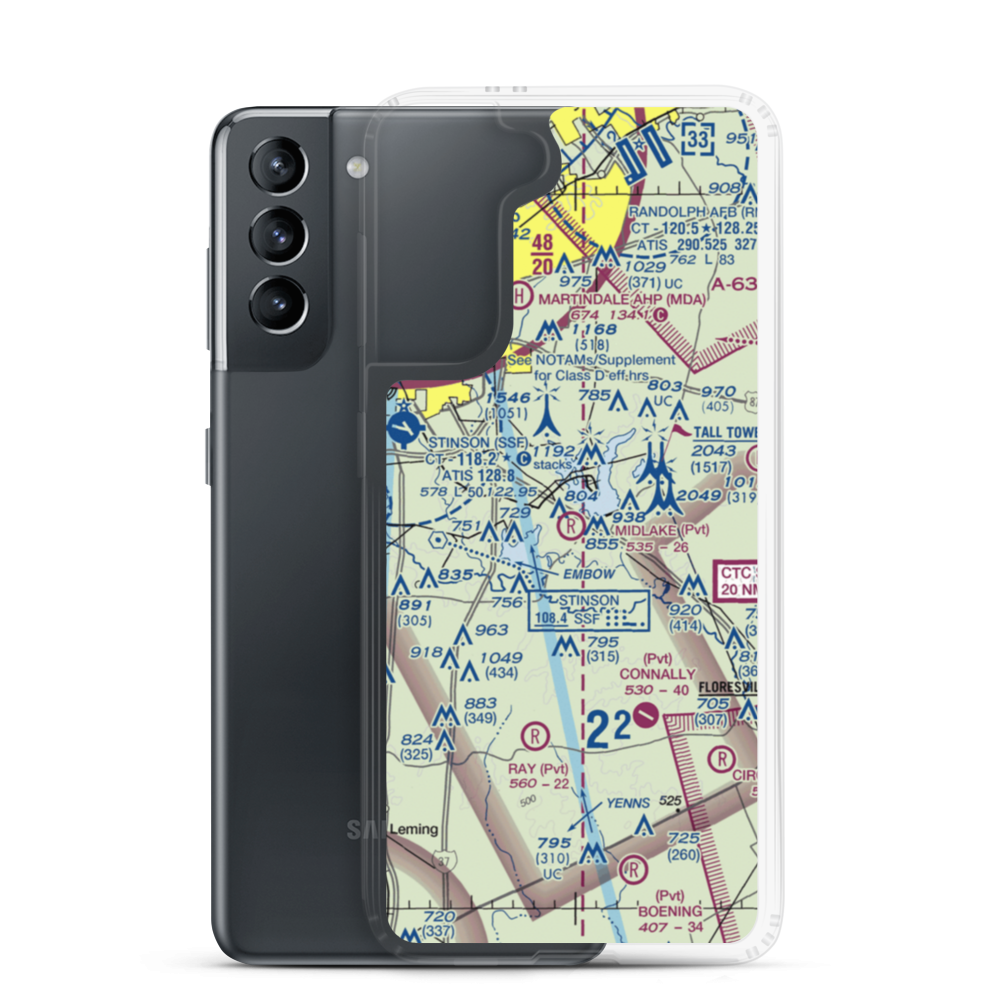Midlake Airport (28TE) VFR Sectional Samsung Case Samsung Galaxy S21 model shown