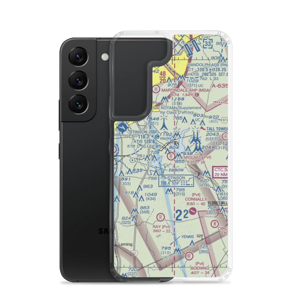 Midlake Airport (28TE) VFR Sectional Samsung Case Samsung Galaxy S22 model shown