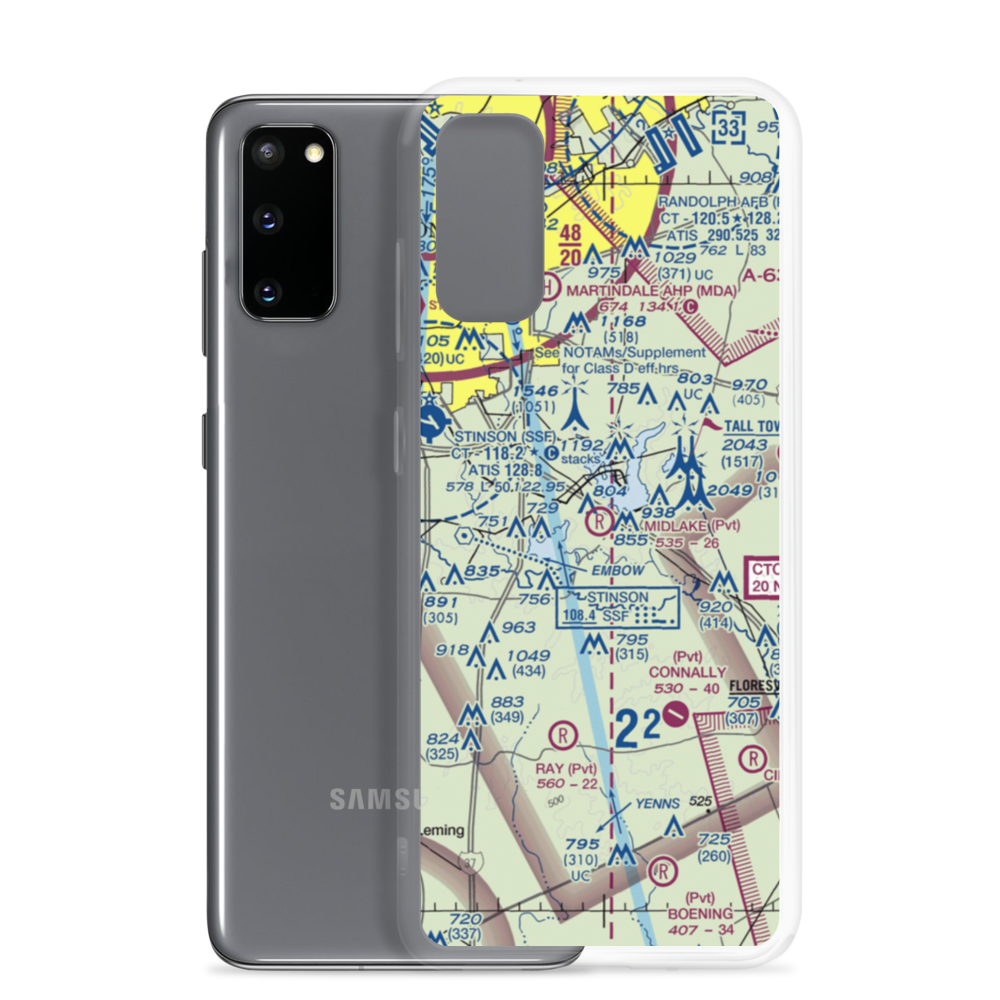 Midlake Airport (28TE) VFR Sectional Samsung Case Samsung Galaxy S20 model shown