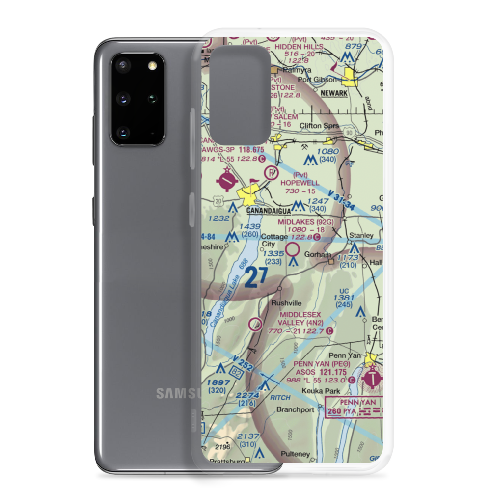 Midlakes Airport (92G) VFR Sectional Samsung Case Samsung Galaxy S20 Plus model shown