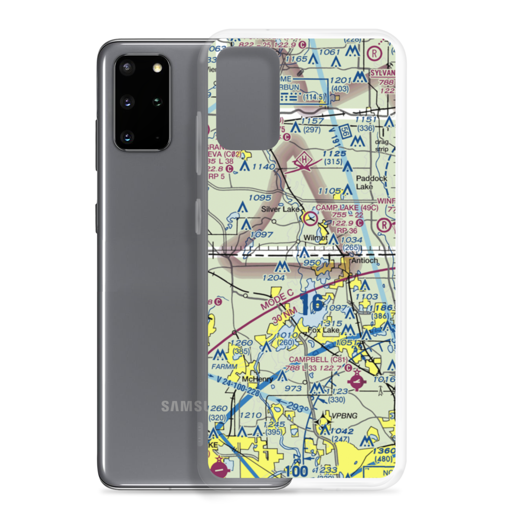Midland Airport (50IL) VFR Sectional Samsung Case Samsung Galaxy S20 Plus model shown