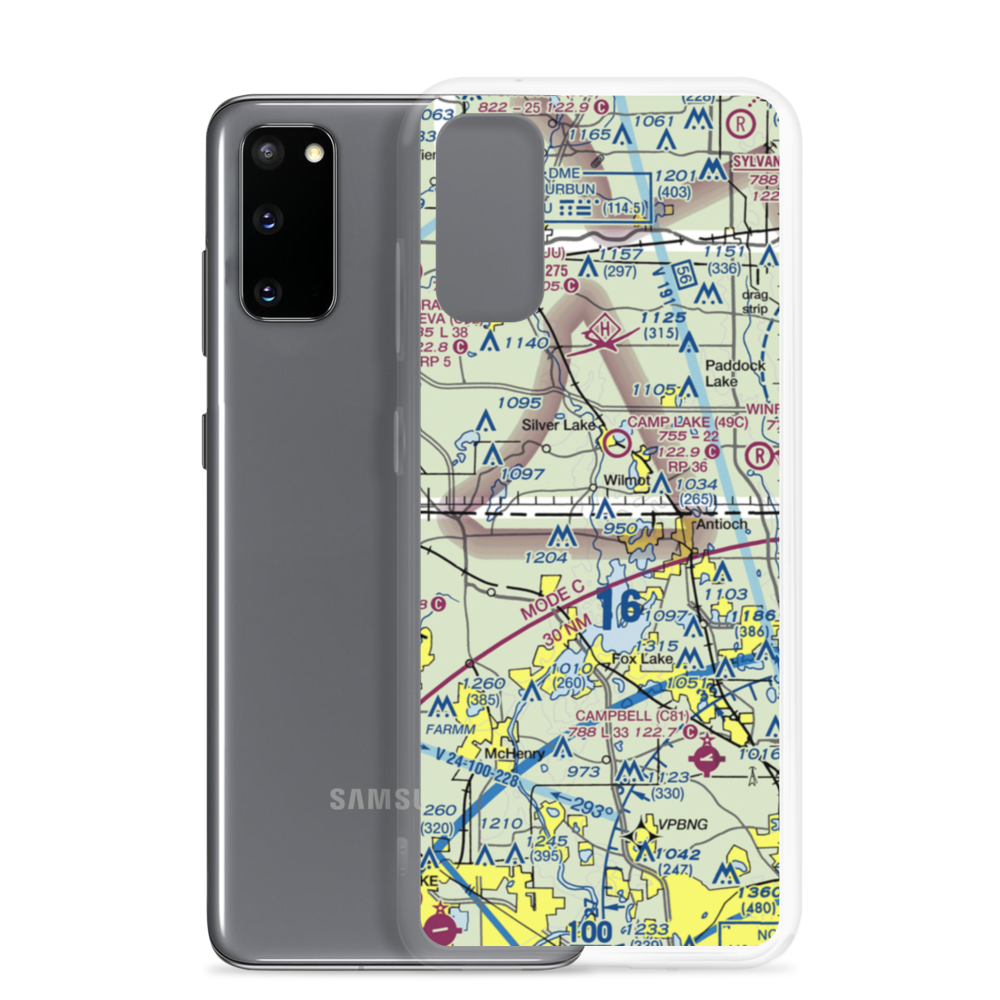 Midland Airport (50IL) VFR Sectional Samsung Case Samsung Galaxy S20 model shown