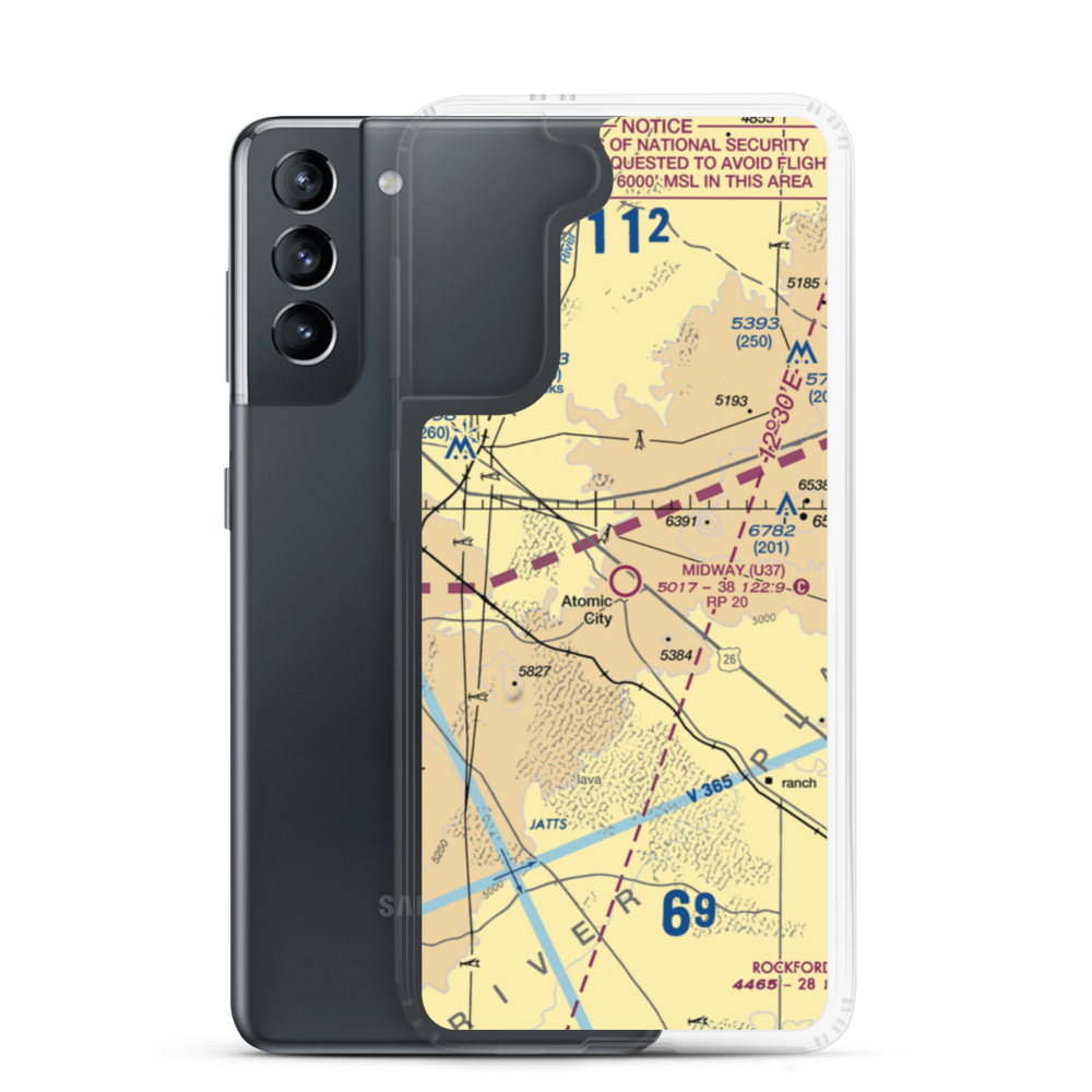 Midway Airport (U37) VFR Sectional Samsung Case Samsung Galaxy S21 model shown