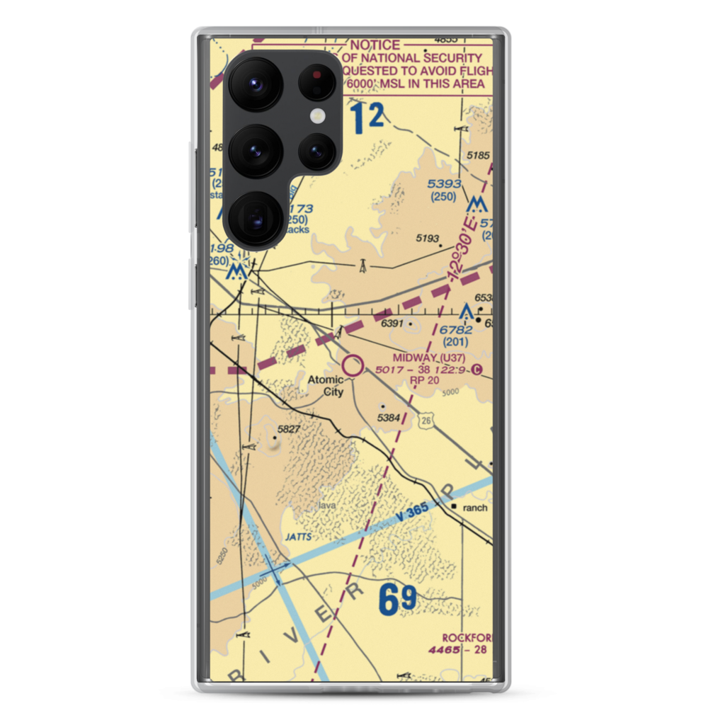 Midway Airport (U37) VFR Sectional Samsung Case Samsung Galaxy S22 Ultra model shown