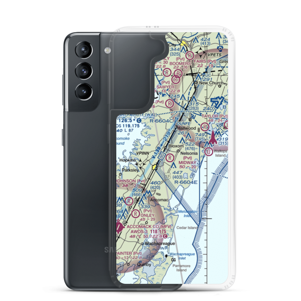 Midway Airport (VG56) VFR Sectional Samsung Case Samsung Galaxy S21 model shown