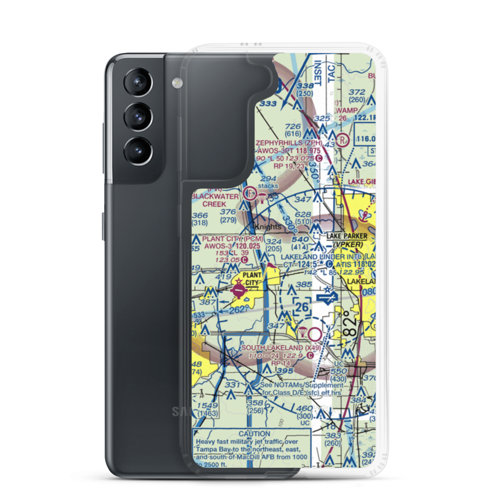 Midway Lake Airport (79FD) VFR Sectional Samsung Case Samsung Galaxy S21 model shown