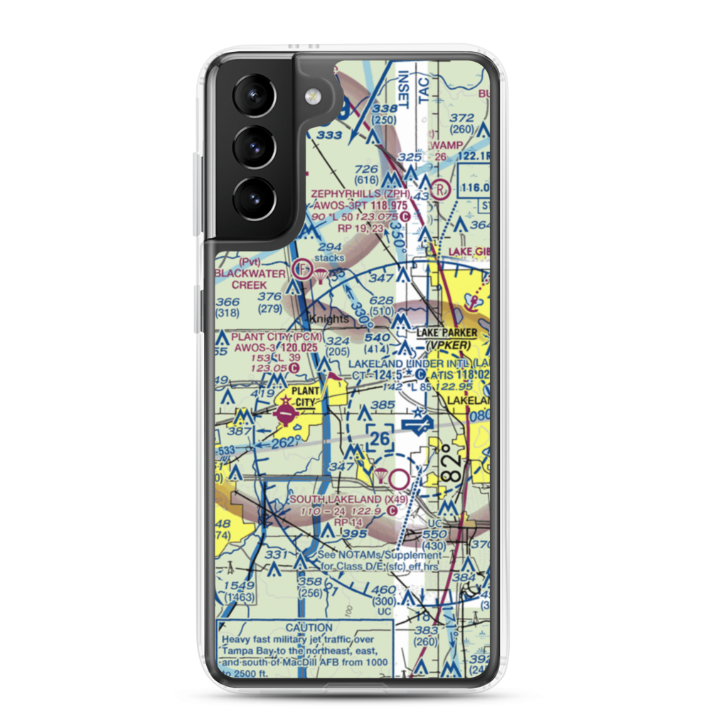 Midway Lake Airport (79FD) VFR Sectional Samsung Case Samsung Galaxy S21 Plus model shown