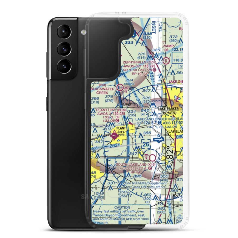 Midway Lake Airport (79FD) VFR Sectional Samsung Case Samsung Galaxy S21 Plus model shown