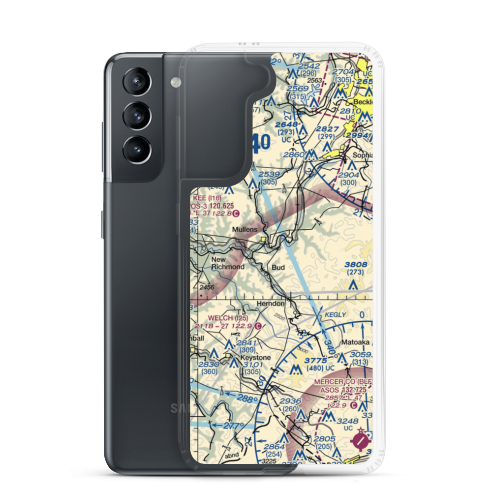 Mike Ferrell Field (WV09) VFR Sectional Samsung Case Samsung Galaxy S21 model shown