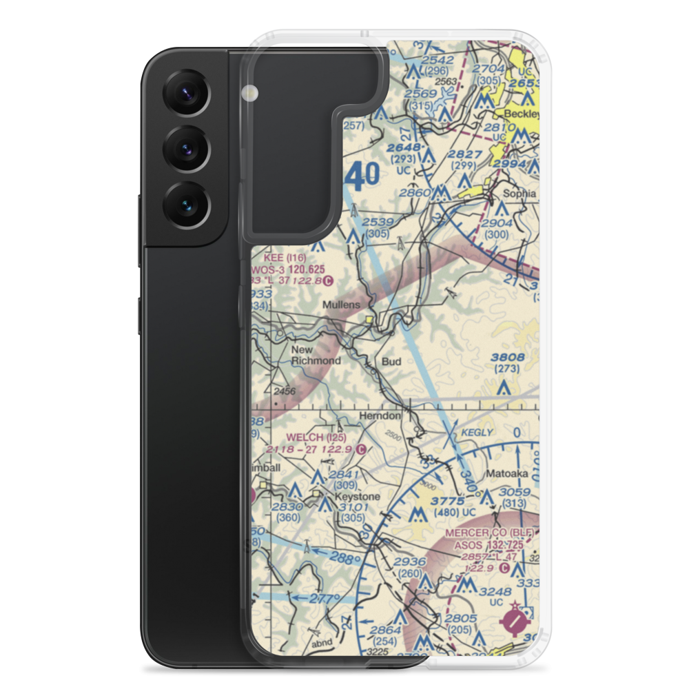 Mike Ferrell Field (WV09) VFR Sectional Samsung Case Samsung Galaxy S22 Plus model shown