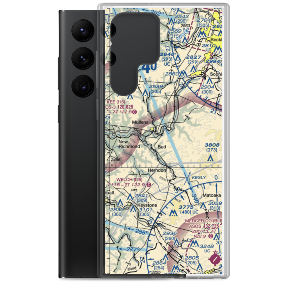Mike Ferrell Field (WV09) VFR Sectional Samsung Case Samsung Galaxy S22 Ultra model shown