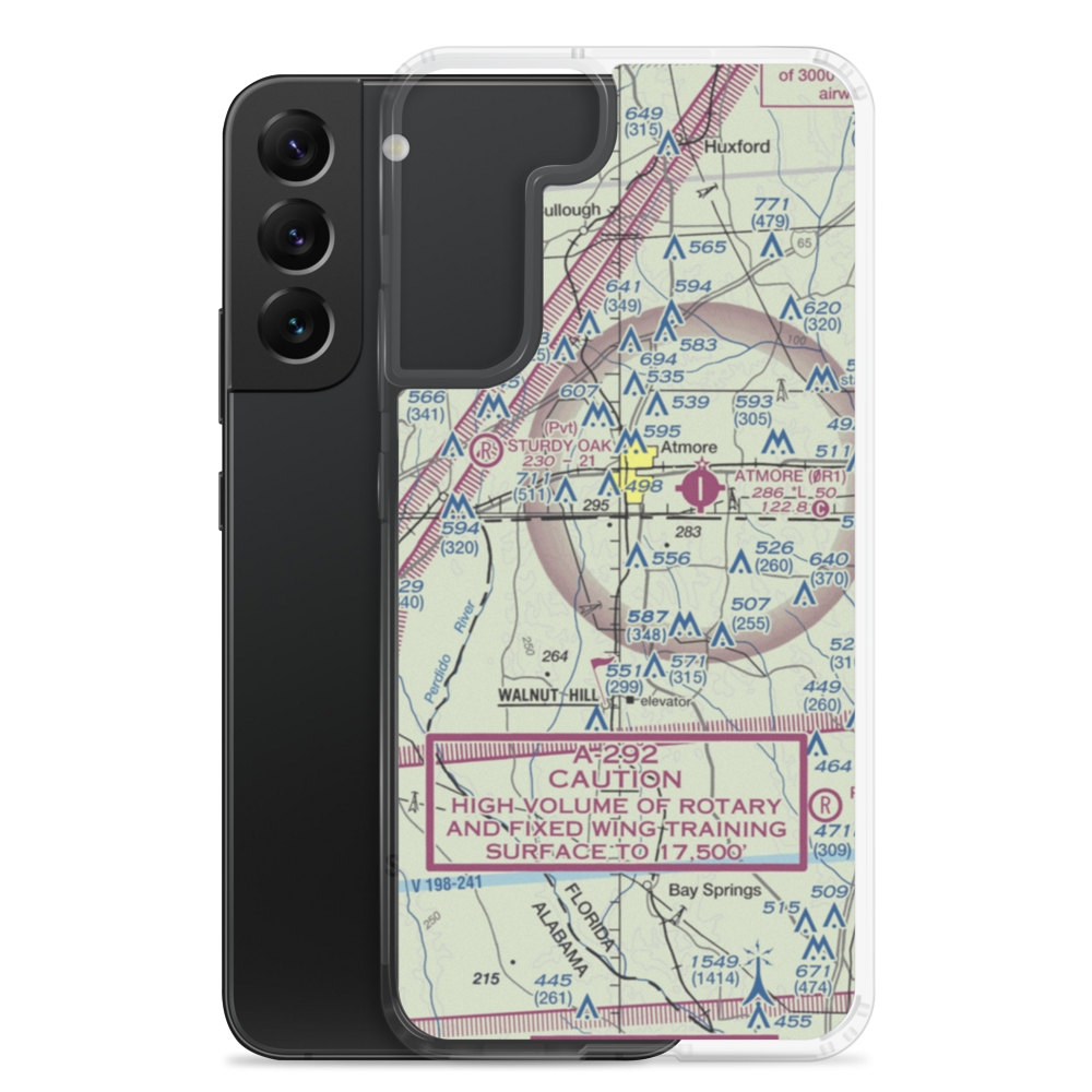Mike's Ag Air Airport (49FL) VFR Sectional Samsung Case Samsung Galaxy S22 Plus model shown