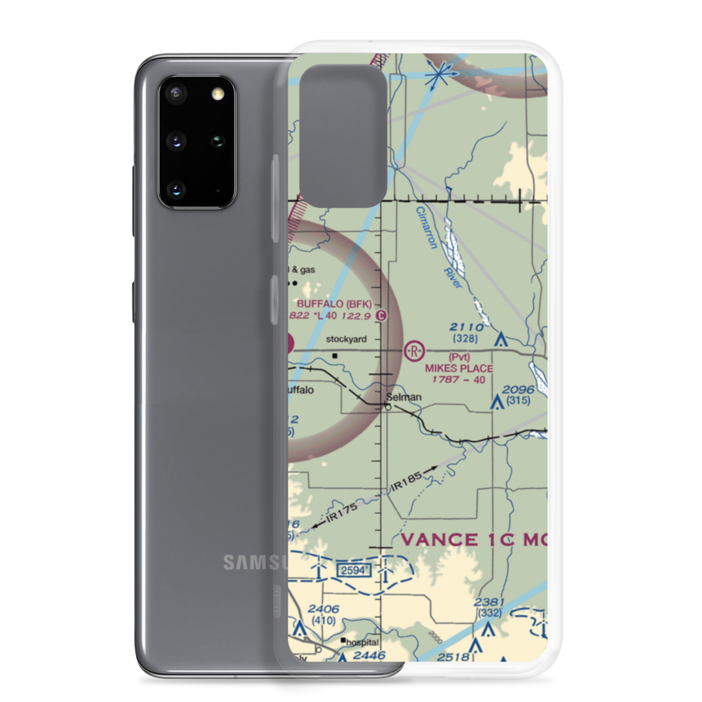 Mike's Place Airport (96OK) VFR Sectional Samsung Case Samsung Galaxy S20 Plus model shown