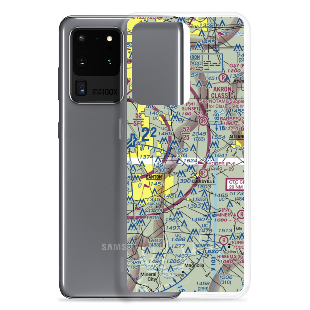 Milburn Airport (24OH) VFR Sectional Samsung Case Samsung Galaxy S20 Ultra model shown