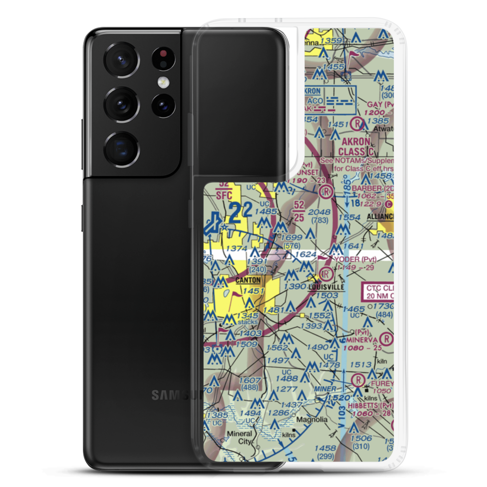 Milburn Airport (24OH) VFR Sectional Samsung Case Samsung Galaxy S21 Ultra model shown