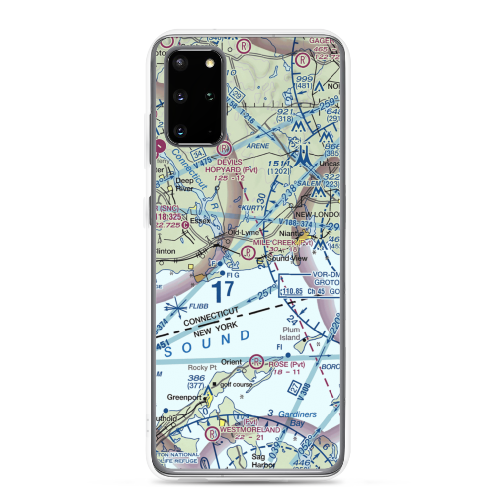 Mile Creek Airport (5CT7) VFR Sectional Samsung Case Samsung Galaxy S20 Plus model shown