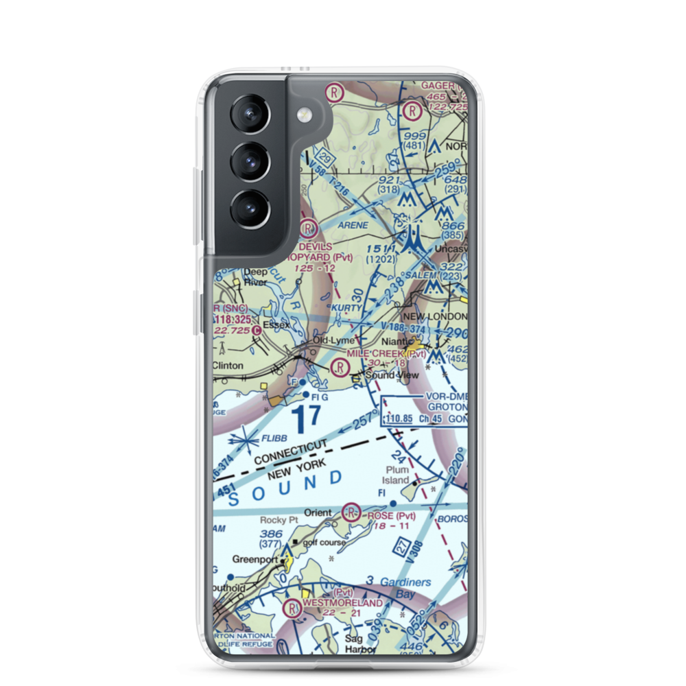 Mile Creek Airport (5CT7) VFR Sectional Samsung Case Samsung Galaxy S21 model shown