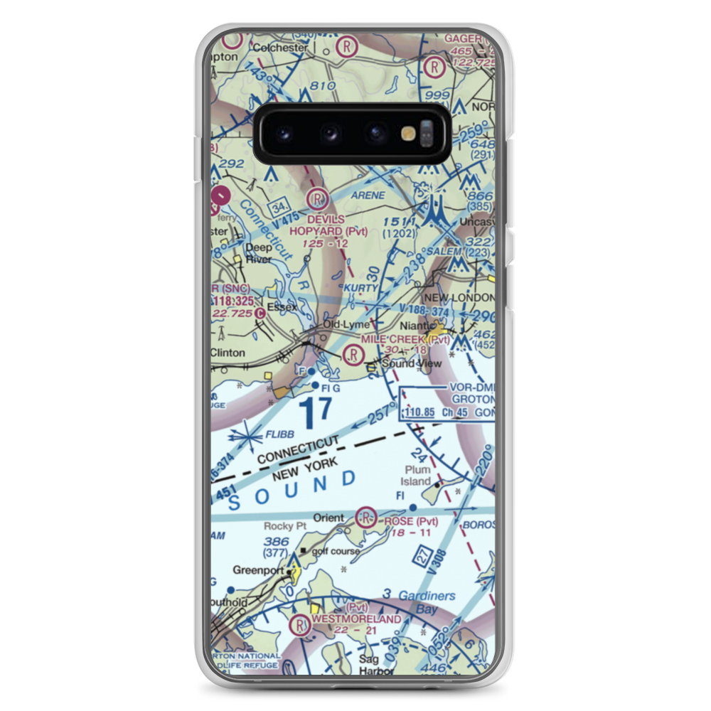 Mile Creek Airport (5CT7) VFR Sectional Samsung Case Samsung Galaxy S10+ model shown