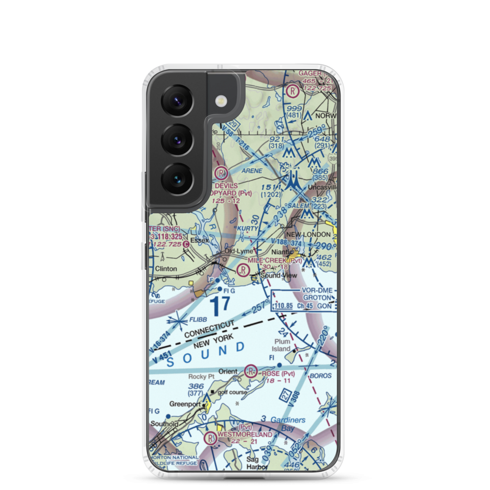 Mile Creek Airport (5CT7) VFR Sectional Samsung Case Samsung Galaxy S22 model shown