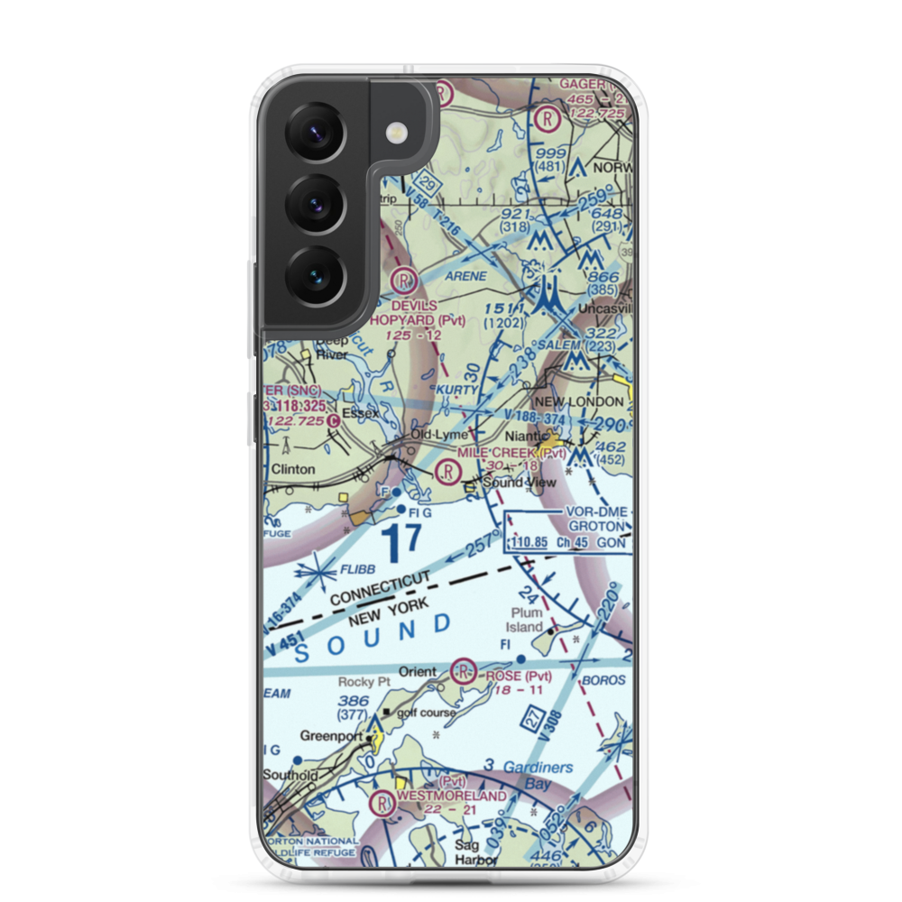 Mile Creek Airport (5CT7) VFR Sectional Samsung Case Samsung Galaxy S22 Plus model shown