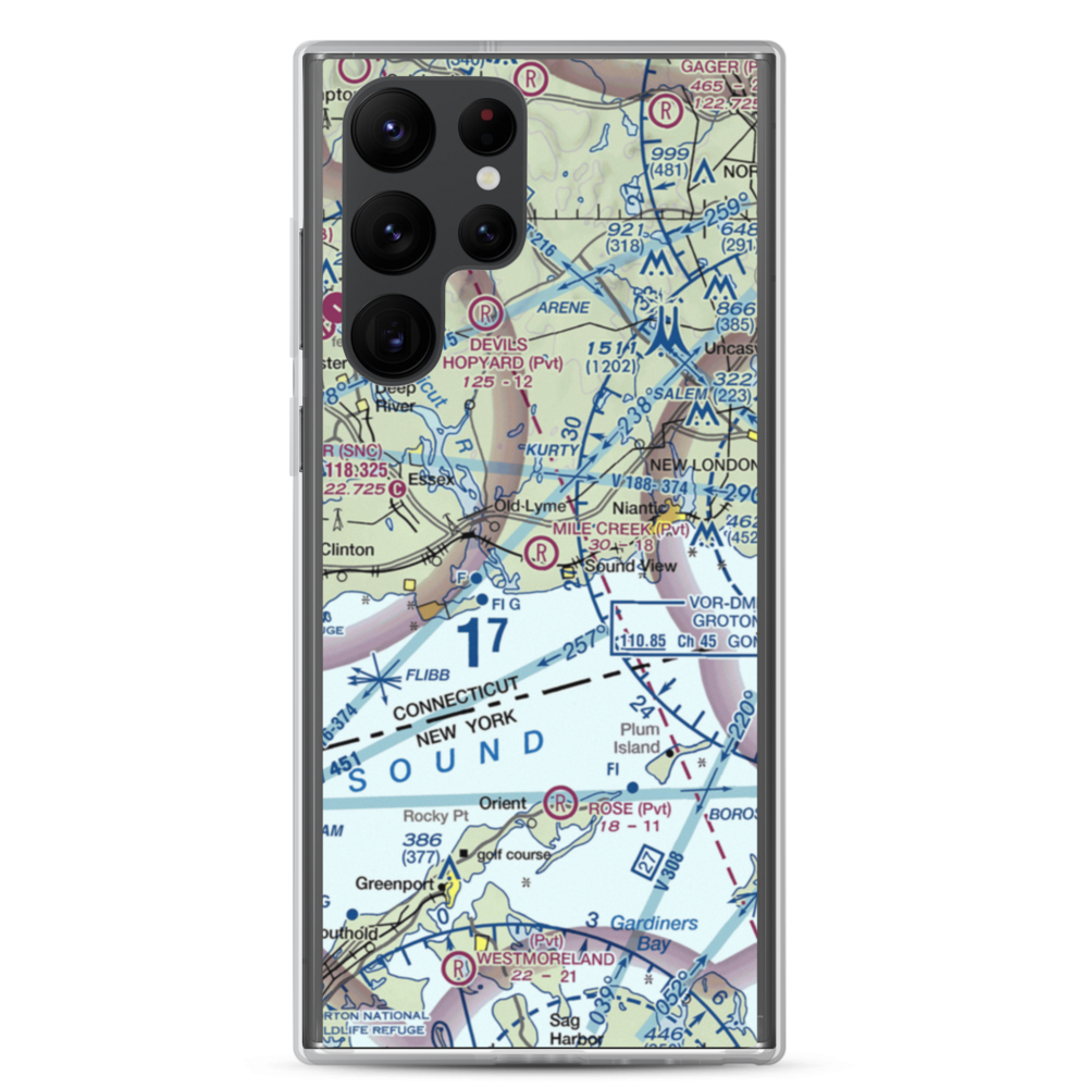 Mile Creek Airport (5CT7) VFR Sectional Samsung Case Samsung Galaxy S22 Ultra model shown