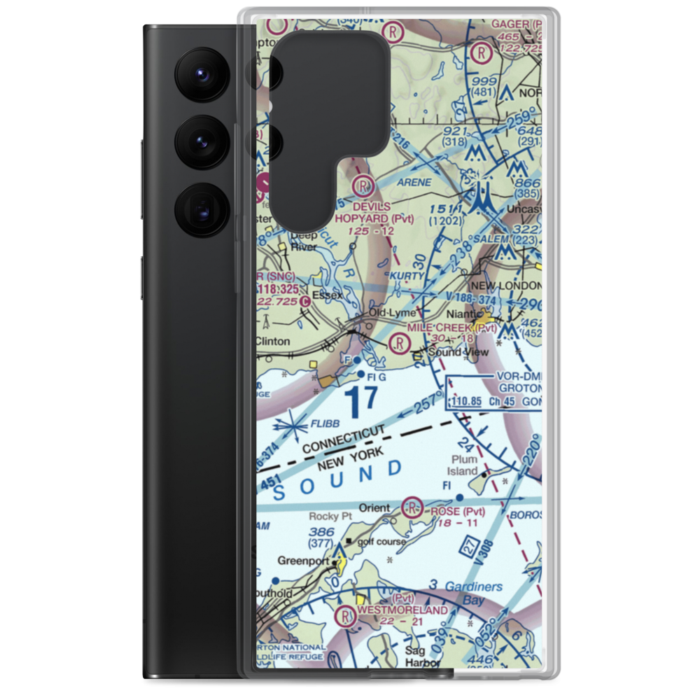 Mile Creek Airport (5CT7) VFR Sectional Samsung Case Samsung Galaxy S22 Ultra model shown