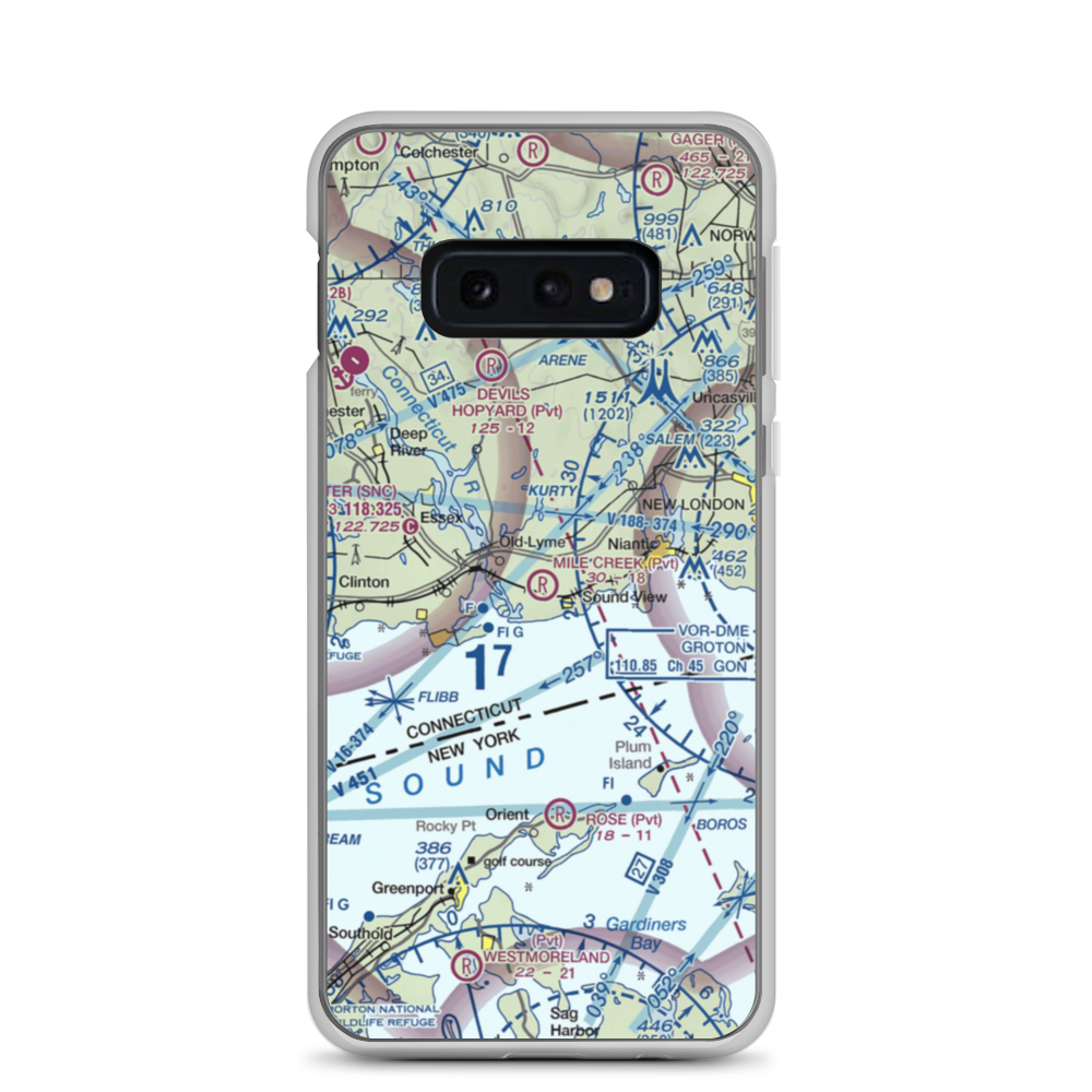 Mile Creek Airport (5CT7) VFR Sectional Samsung Case Samsung Galaxy S10e model shown