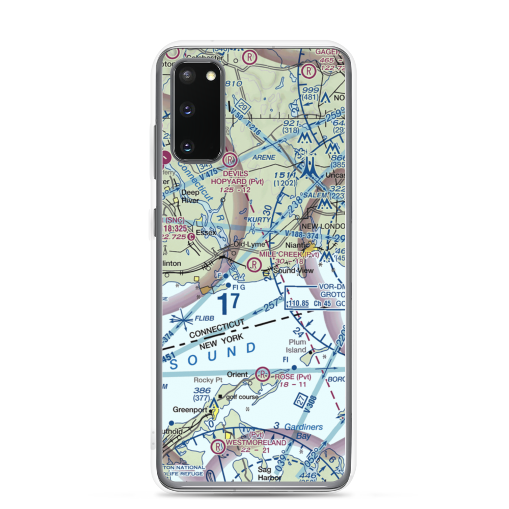 Mile Creek Airport (5CT7) VFR Sectional Samsung Case Samsung Galaxy S20 model shown