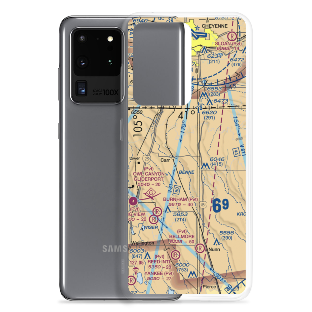Mile Hi Airport (47CO) VFR Sectional Samsung Case Samsung Galaxy S20 Ultra model shown