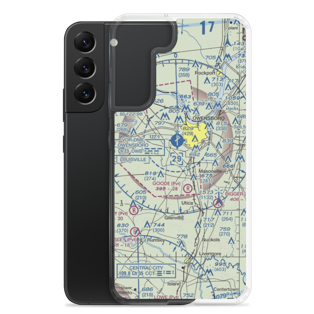 Miles Airport (13KY) VFR Sectional Samsung Case Samsung Galaxy S22 Plus model shown
