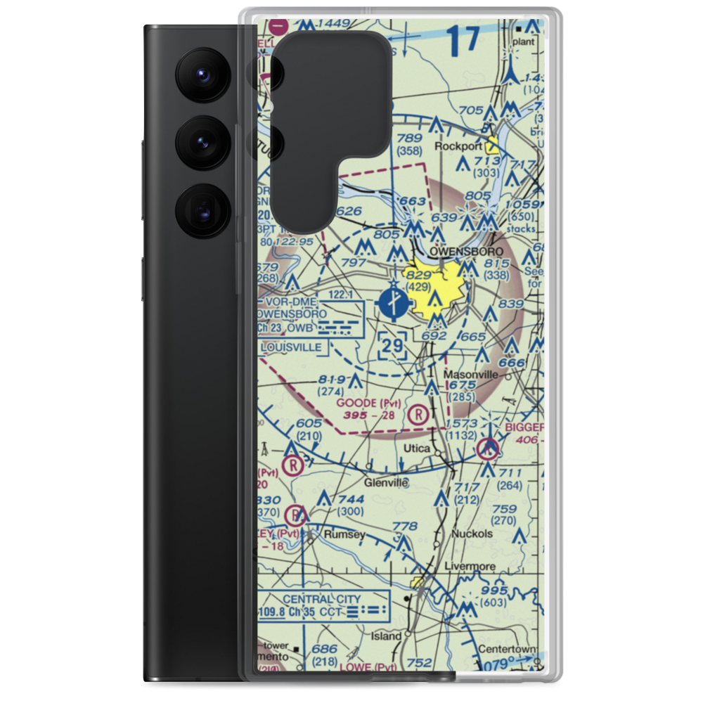 Miles Airport (13KY) VFR Sectional Samsung Case Samsung Galaxy S22 Ultra model shown