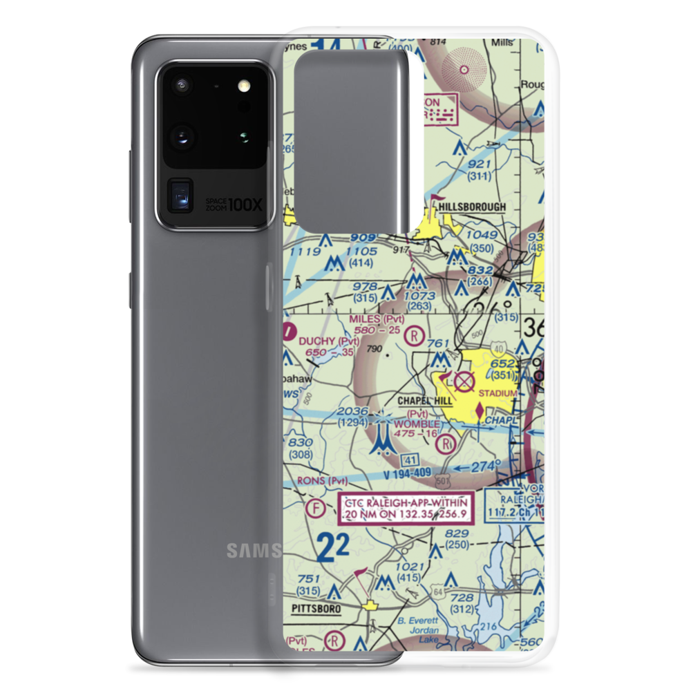 Miles Airport (NC34) VFR Sectional Samsung Case Samsung Galaxy S20 Ultra model shown