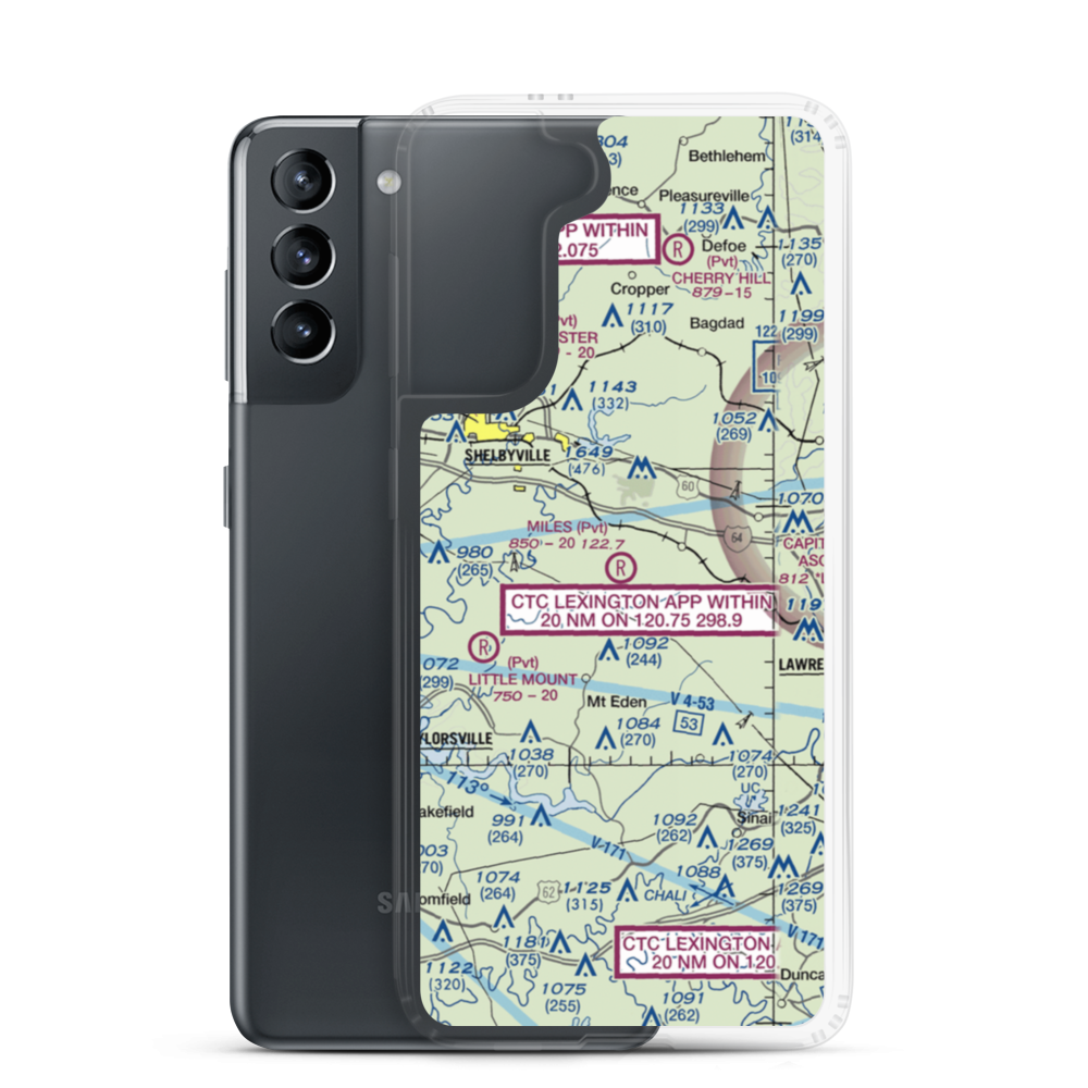 Miles Field (3KY9) VFR Sectional Samsung Case Samsung Galaxy S21 model shown