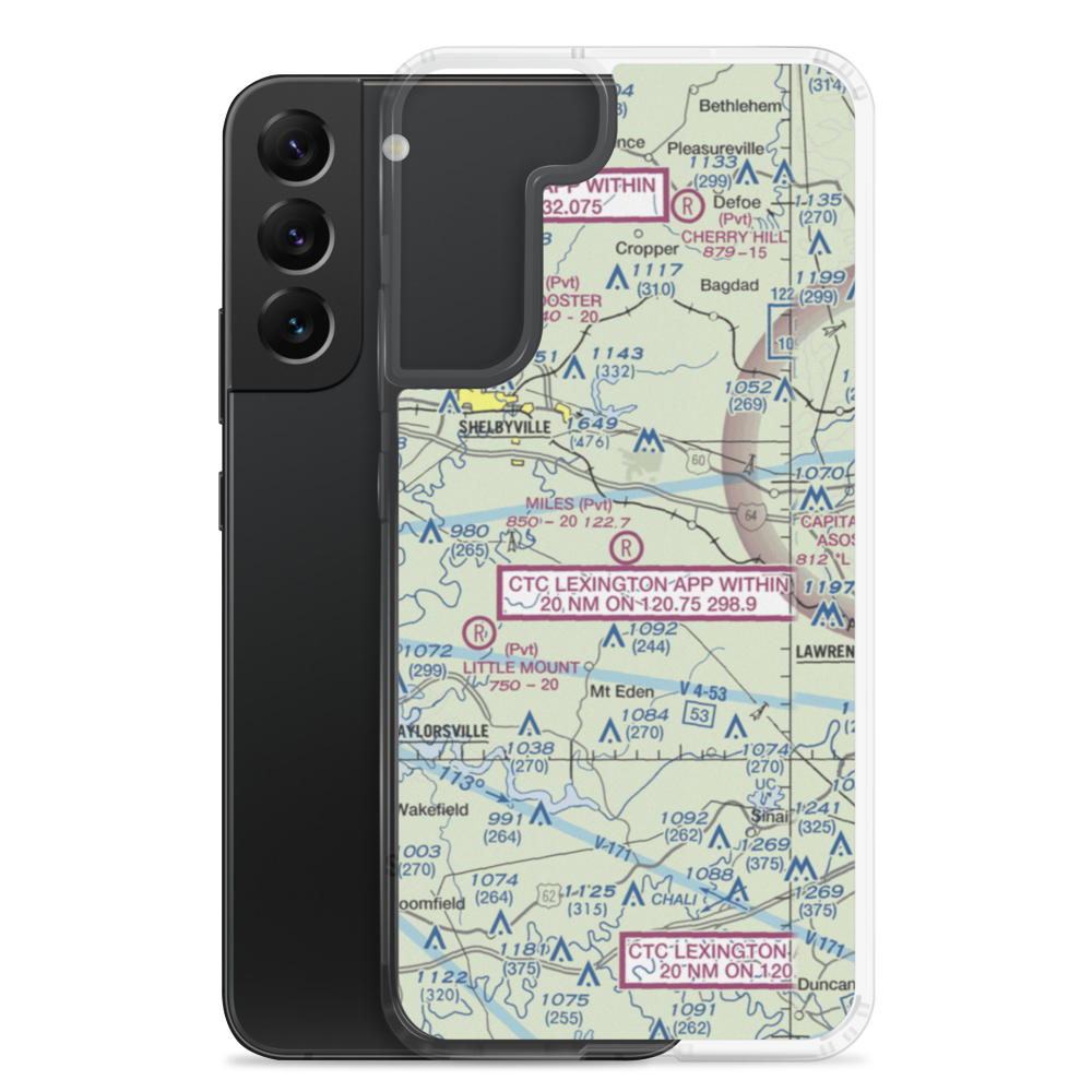 Miles Field (3KY9) VFR Sectional Samsung Case Samsung Galaxy S22 Plus model shown