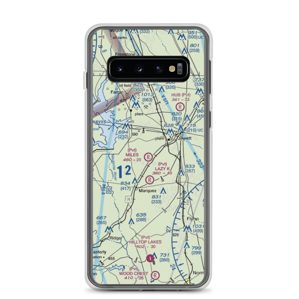 Miles Field (40TA) VFR Sectional Samsung Case Samsung Galaxy S10 model shown