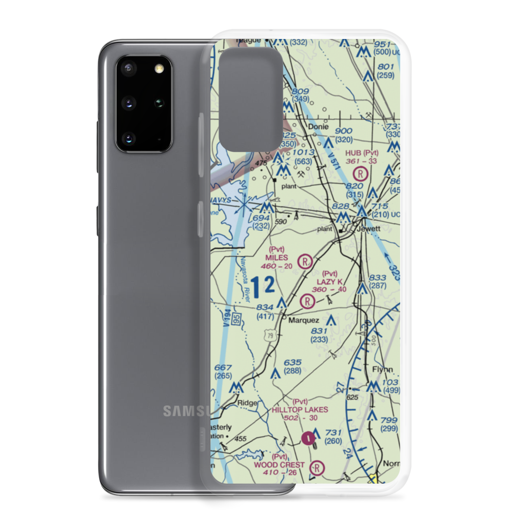Miles Field (40TA) VFR Sectional Samsung Case Samsung Galaxy S20 Plus model shown