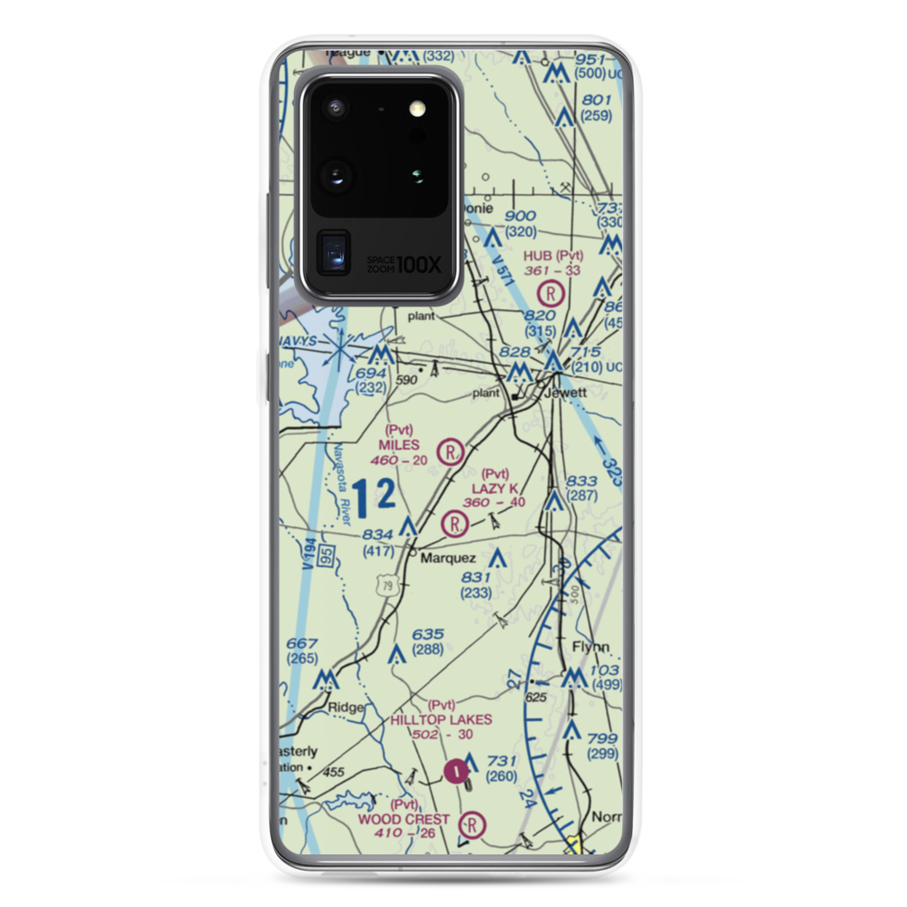 Miles Field (40TA) VFR Sectional Samsung Case Samsung Galaxy S20 Ultra model shown