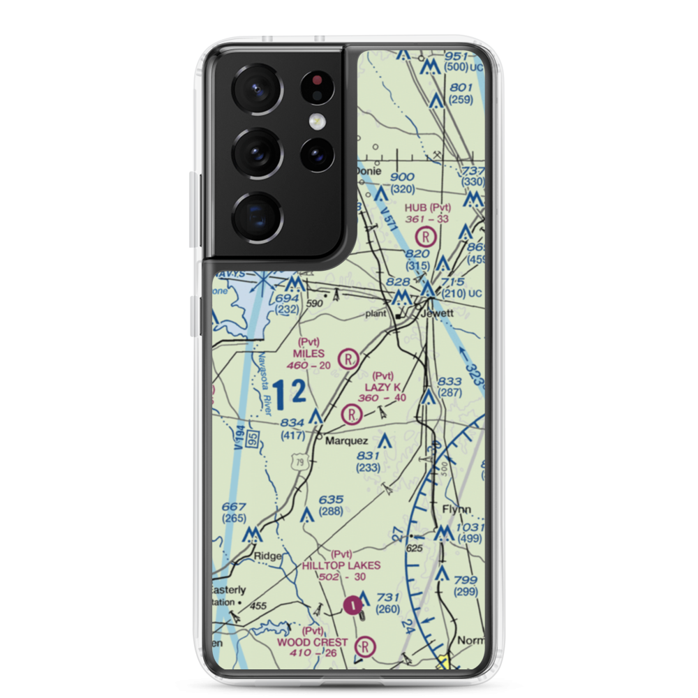 Miles Field (40TA) VFR Sectional Samsung Case Samsung Galaxy S21 Ultra model shown