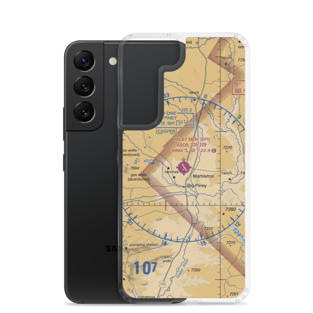 Miley Memorial Field (BPI) VFR Sectional Samsung Case Samsung Galaxy S22 model shown