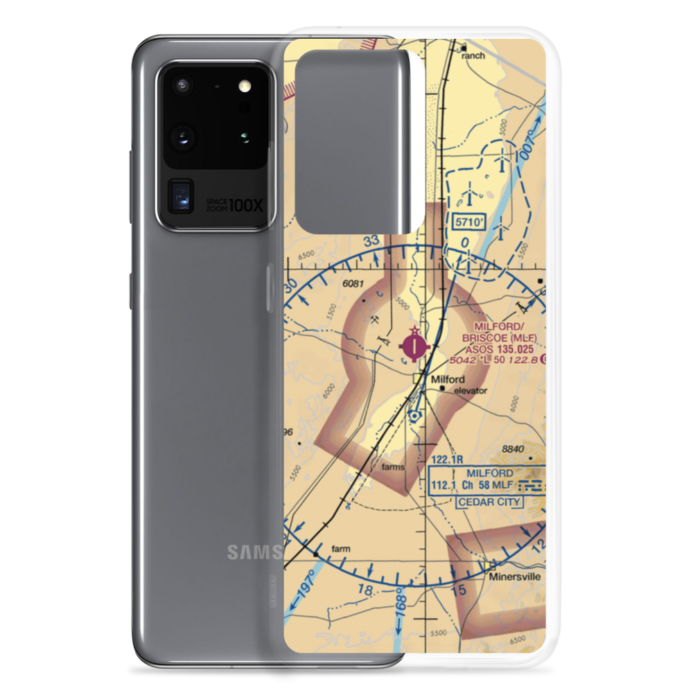 Milford Municipal-Ben and Judy Briscoe Field (MLF) VFR Sectional Samsung Case Samsung Galaxy S20 Ultra model shown