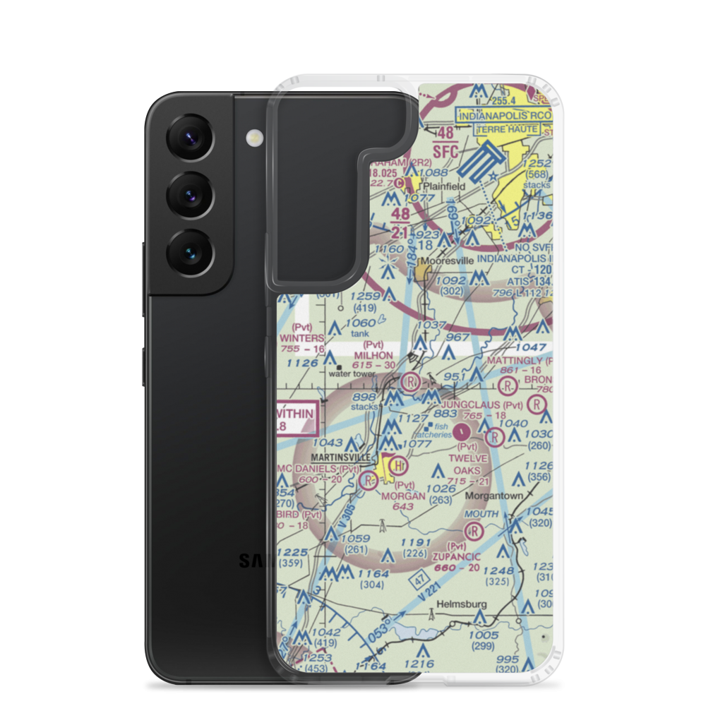 Milhon Airport (89IN) VFR Sectional Samsung Case Samsung Galaxy S22 model shown