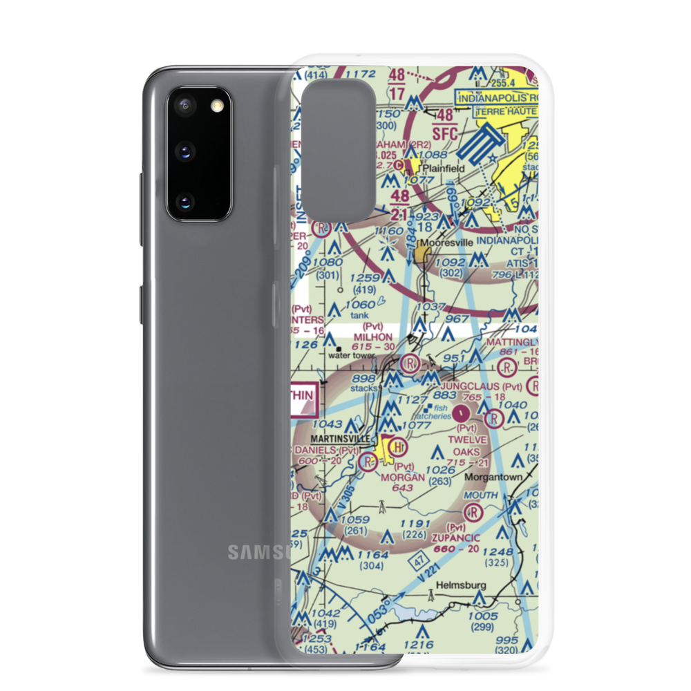 Milhon Airport (89IN) VFR Sectional Samsung Case Samsung Galaxy S20 model shown